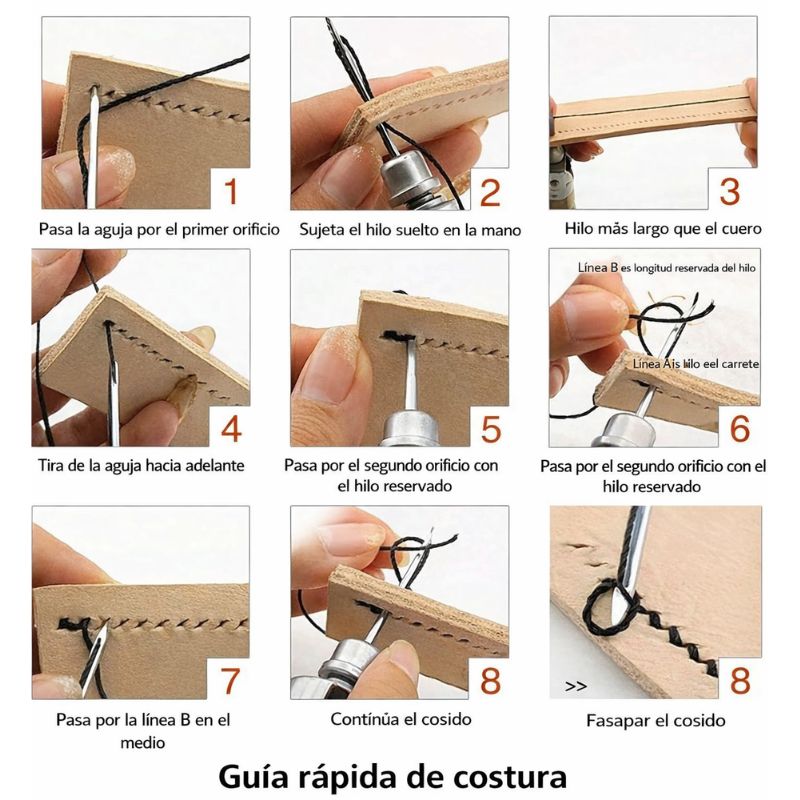 Kit Profesional de Costura en Cuero – Acabado Perfecto en Minutos