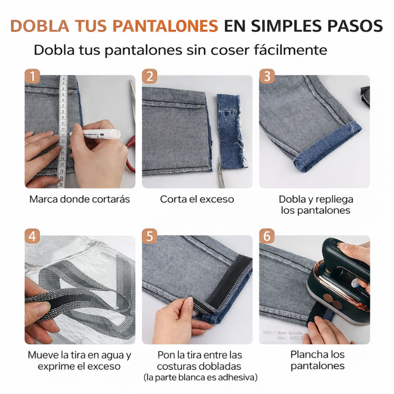 Cinta Mágica para Dobladillo sin Costura – Ajuste Rápido en Segundos
